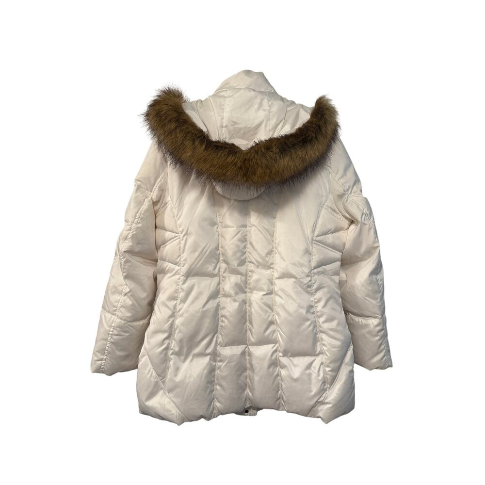 Andrew Marc XL Down Puffer Walker Jacket $295 Faux Fur Hood Waterproof White NEW - Picture 3 of 11